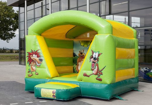 Klein overdekt springkasteel met jungle thema te koop voor kids. Koop springkastelenonline bij JB Inflatables Nederland