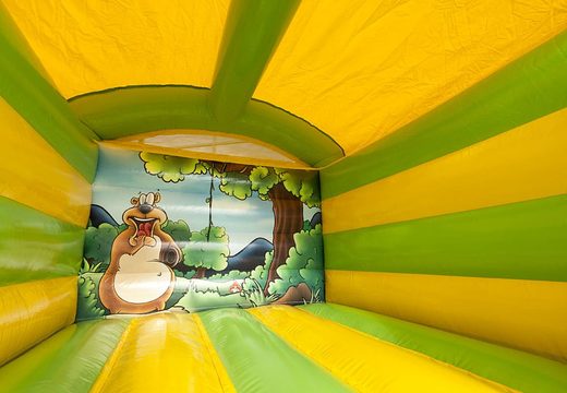 Klein overdekt springkasteel met jungle thema voor kids te koop. Bestel springkastelen online bij JB Inflatables Nederland