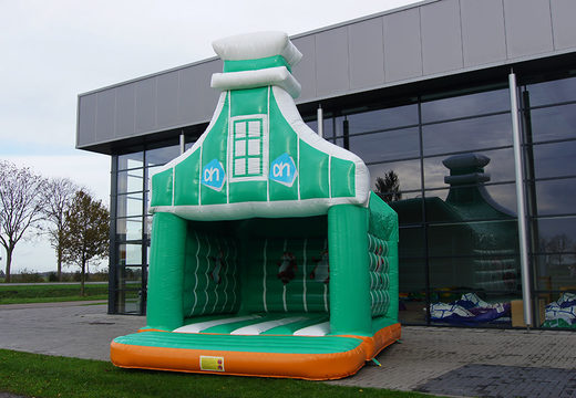 Koop gepersonaliseerde Albert Heijn Zaanshuisje springkastelen voor promotionele doeleinden bij JB Inflatables Nederland. Vraag nu gratis ontwerp aan voor opblaasbare springkastelen in eigen huisstijl