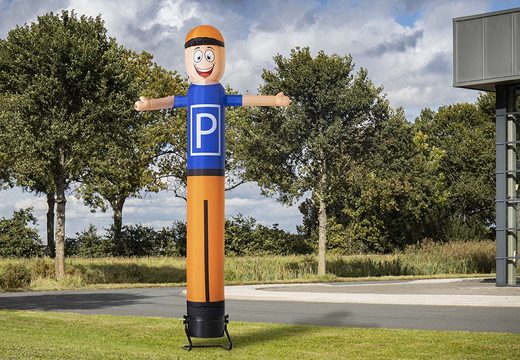 Bestel online de opblaasbare 4m waving skyman 3d auto parking bij JB Inflatables Nederland. Standaard skytubes & skydancers in alle afmetingen en kleuren online verkrijgbaar bij JB Inflatables