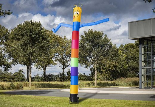Koop de 6m horizontale regenboog skydancer nu online bij JB Inflatables Nederland. Alle standaard opblaasbare airdancers worden razendsnel geleverd