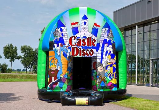 Disco multi-thema 4,5m springkasteel te koop in Castle thema voor kinderen. Koop opblaasbare springkastelen online bij JB Inflatables Nederland 