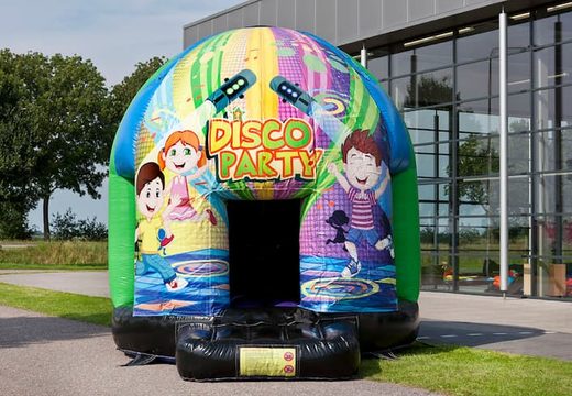 Bestel disco multi-thema 4,5m springkasteel in Kids party thema voor kinderen. Koop opblaasbare springkastelen bij JB Inflatables Nederland