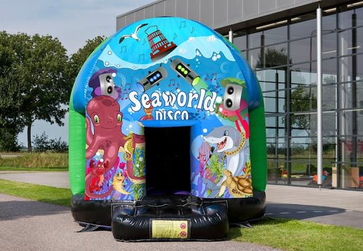 Te koop disco multi-thema 4,5 meter springkussen in Seaworld thema voor kids. Bestel opblaasbare springkussens nu online bij JB Inflatables Nederland