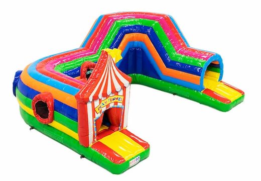 Koop een ruim kruiptunnel circus springkasteel voor kids. Bestel springkastelen online bij JB Inflatables Nederland