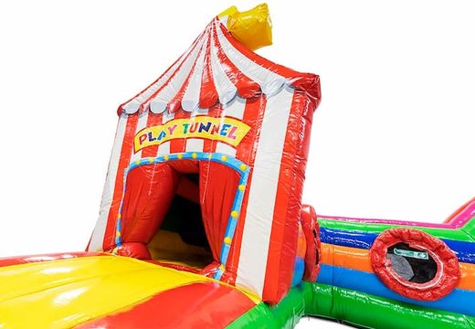 Bestel een kruiptunnel springkasteel in thema circus voor kinderen. Koop springkastelen online bij JB Inflatables Nederland