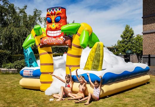 Bubble Park in thema Hawaii voor kinderen bestellen. Koop opblaasbare springkastelen online bij JB Inflatables Nederland