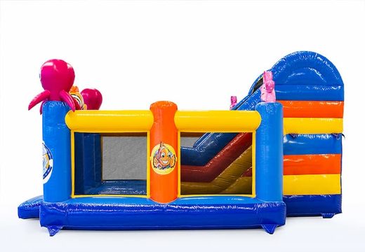 Overdekt slidebox Seaworld springkasteel met glijbaan kopen voor kids. Bestel springkastelen online bij JB Inflatables Nederland