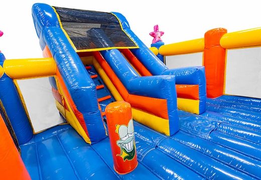 Slidebox Seaworld springkussen met glijbaan bestellen voor kids. Koop springkussens online bij JB Inflatables Nederland
