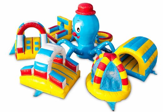 Opblaasbaar play fun speeleiland springkasteel kopen in thema octopus spelen voor kinderen. Bestel springkastelen online bij JB Inflatables Nederland 