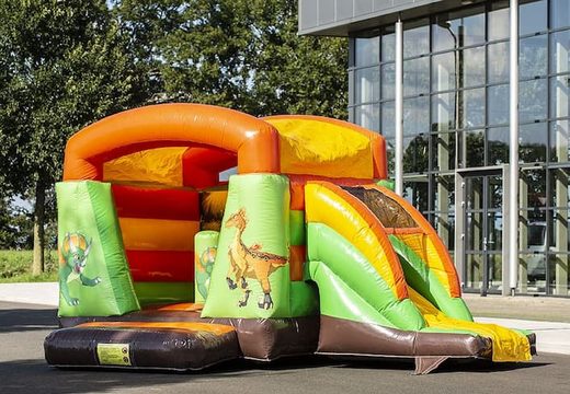Klein overdekt multifun springkasteel kopen in thema dino voor kinderen. Koop springkastelen online bij JB Inflatables Nederland