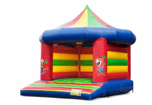 Standaard carrousel springkasteel kopen in circus thema voor kinderen. Koop springkastelen online bij JB Inflatables Nederland