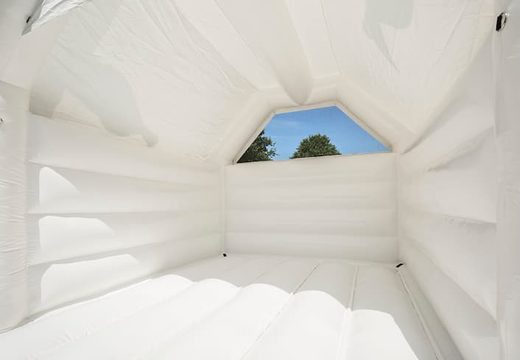 Bestel standaard wit springkastelen in bruiloft thema in de vorm van een kasteel voor kinderen. springkastelen online te koop bij JB Inflatables Nederland