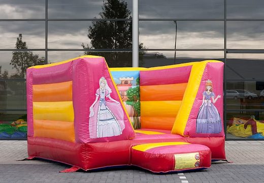 Klein open springkasteel bestellen in prinses thema voor kinderen. Koop springkastelen online bij JB Inflatables Nederland
