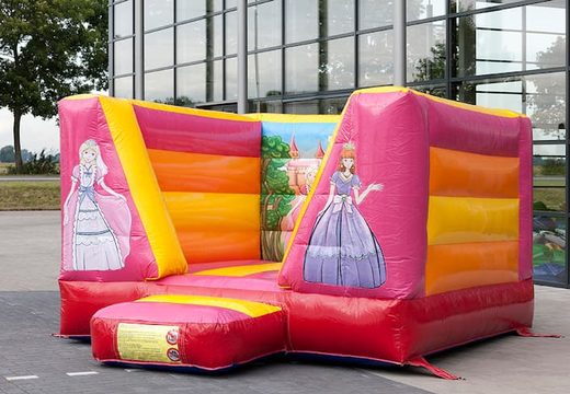 Klein open springkasteel kopen in prinses thema voor kinderen. Bestel springkastelen online bij JB Inflatables Nederland