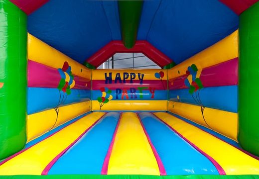Standaard feest springkastelen in opvallende kleuren met bovenop een groot 3D object voor kinderen kopen. Bestel springkastelen online bij JB Inflatables Nederland