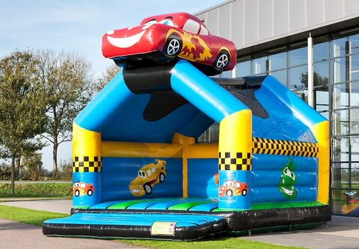 Super springkasteel overdekt kopen in auto thema voor kinderen. Koop springkastelen online bij JB Inflatables Nederland