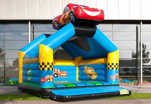 Super springkasteel overdekt kopen met vrolijke animaties in thema auto voor kinderen. Koop springkastelen online bij JB Inflatables Nederland
