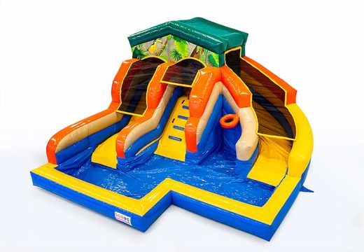 Multifunctioneel waterslide city springkasteel bestellen bij JB Inflatables Nederland. Koop springkastelen online bij JB Inflatables Nederland