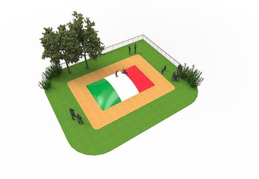Koop opblaasbare airmountain in Italiaanse vlag thema voor kinderen. Bestel opblaasbare springberg nu online bij JB Inflatables Nederland