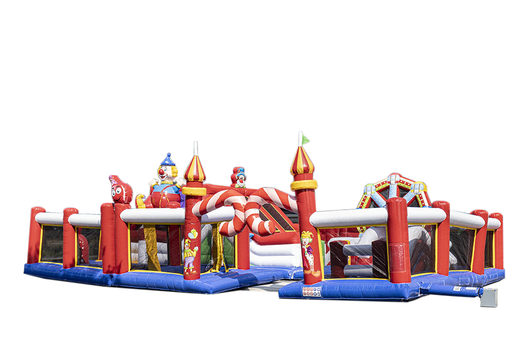Groot opblaasbaar springkasteel in circus thema kopen voor kinderen. Bestel springkastelen online bij JB Inflatables Nederland 