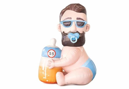 opblaasbare abraham baby met speen in zijn bond en bier in de fles kopen
