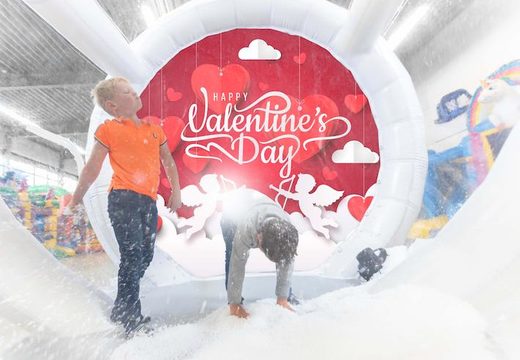 snowglobe luchtdicht met valentijn achtergrond om foto's te maken kopen