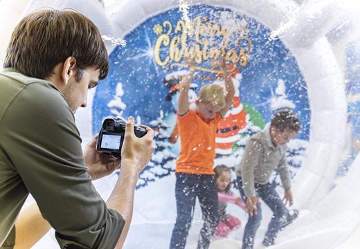 snowglobe luchtdicht met verschillende achtergrond en sneeuw effect om foto's te maken te koop