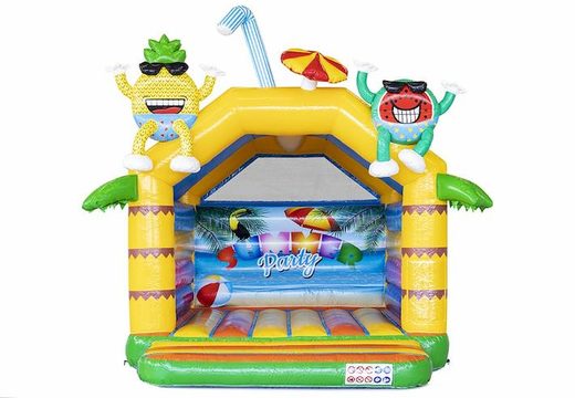 Opblaasbaar springkasteel summer party thema met feestelijke objecten kopen voor kinderen