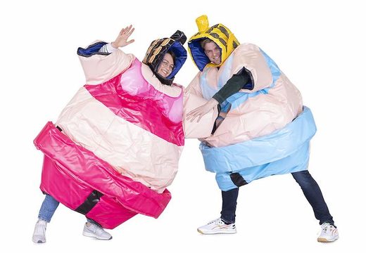 Bestel 2 sumo pakken big mama in het roze en in het blauw om te worstelen 