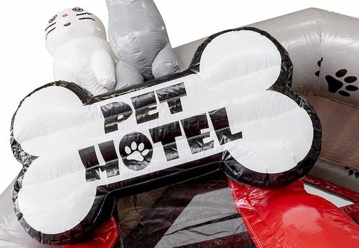 Opblaasbaar inflatable slide combo met glijbaan in dieren hotel thema kopen voor kinderen