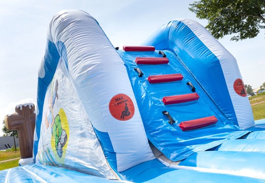 inflatable borstel glijbaan om met een band van af te glijden op te zetten in 2 verschillende thema's kopen