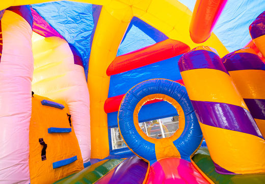 Inflatable multiplay super springkasteel in unicorn thema voor kinderen kopen met ontzettend veel kleuren