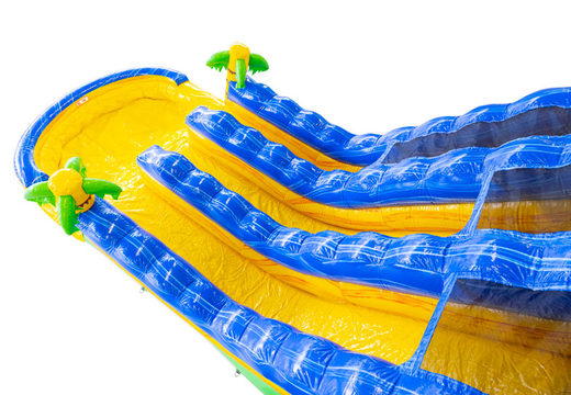 Inflatable waterglijbaan Waterslide D22 Hawai met tropisch thema met palmbomen bestellen