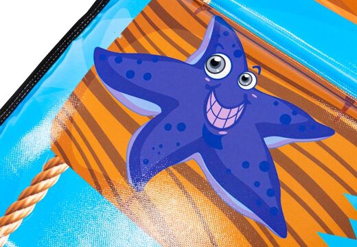 Survivalmat voor in het water met duik gat in bever thema bestellen voor kinderen in zwembaden