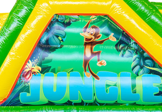 Stormbaan in thema Jungle voor kids kopen. Bestel opblaasbare stormbanen nu online bij JB Inflatables Nederland