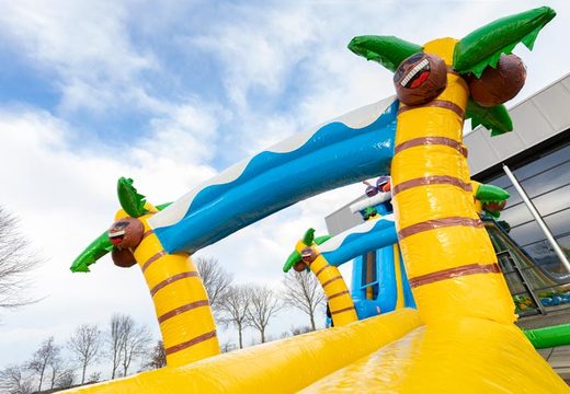 Drop and Slide in thema Caribbean voor kids kopen. Bestel opblaasbare waterglijbanen nu online bij JB Inflatables Nederland