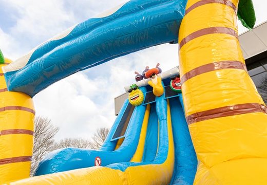 Caribbean Drop and Slide voor kinderen kopen. Bestel opblaasbare waterglijbanen nu online bij JB Inflatables Nederland