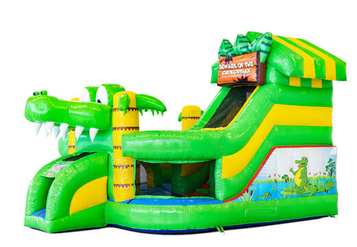Opblaasbaar Funcity springkussen kopen in thema Crocodil voor kinderen. Bestel nu opblaasbare springkussens bij JB Inflatables Nederland
