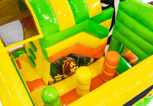 Mini Multiplay opblaasbare luchtkussen te koop in Jungle thema voor kinderen. Bestel opblaasbare luchtkussens  bij JB Inflatables Nederland