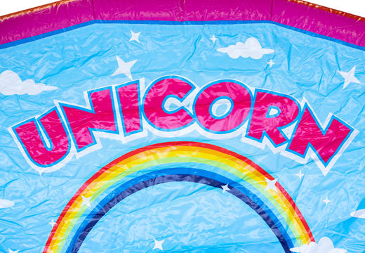 Bestel opblaasbare Slide Park Combo springkussen in thema Unicorn voor kinderen. Opblaasbare springkussens met glijbaan te koop bij JB Inflatables Nederland