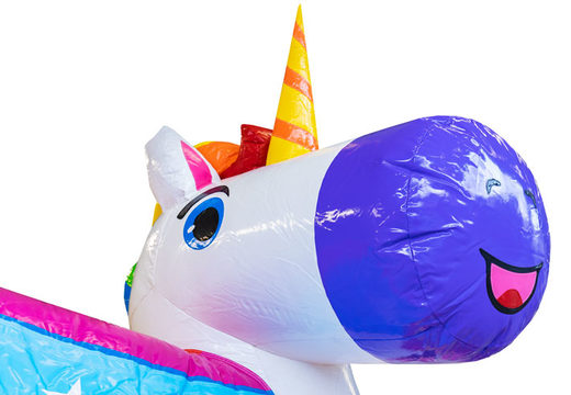 Slide Park Combo opblaasbare luchtkussen bestellen in Unicorn thema voor kinderen. Opblaasbare luchtkussens met glijbaan te koop bij JB Inflatables Nederland