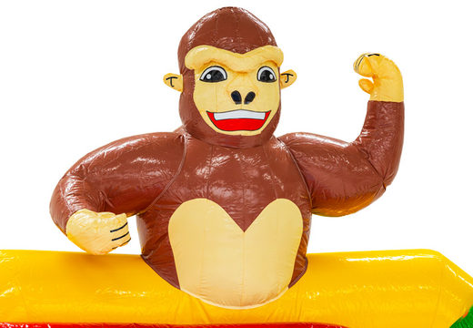 3D figuur op springkussen Dubbelslide aap thema Safari Gorilla