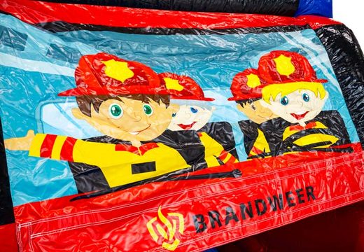 Springkussen thema beach met illustratie brandweermannen online bestellen