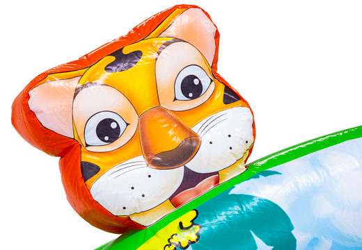 3D figuur tijger op overdekt speelberg springkussen jungle thema