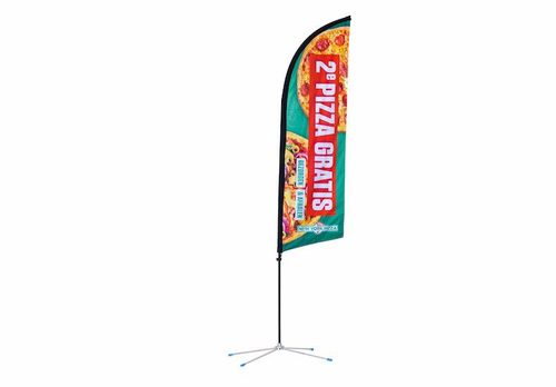 Op maat gemaakt beachflag voor New york pizza op aanvraag te bestellen
